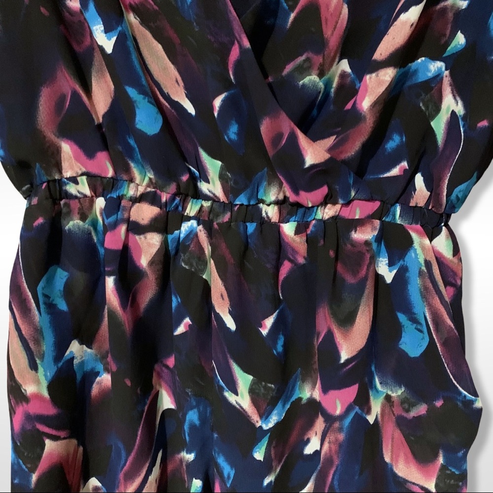 LUCCA COUTURE β’ Purple & Blue Watercolor Long Sleeve Romper - Picture 6 of 11
